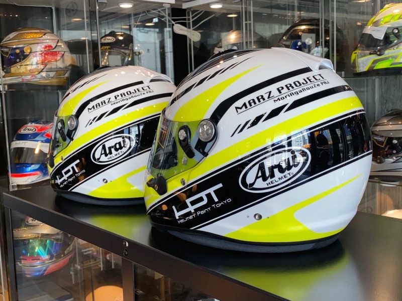 Painted Arai Helmet(HPT original model) for car racing. ｜ Helmet