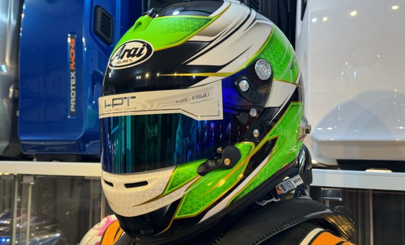 Auto Racing Helmets for sale! | “Green x black x white”<ARAI Helmet>