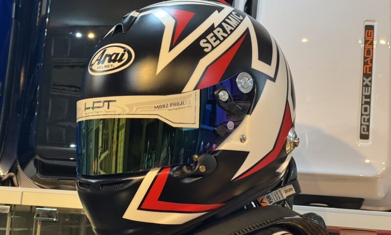 Paint ARAI Helmets for sale! | “Blue black x red x Matte”<Car race>