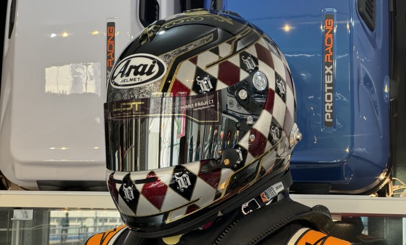 Racing helmet ARAI | Fully painted for sale! “Gloss black × Diamond”
