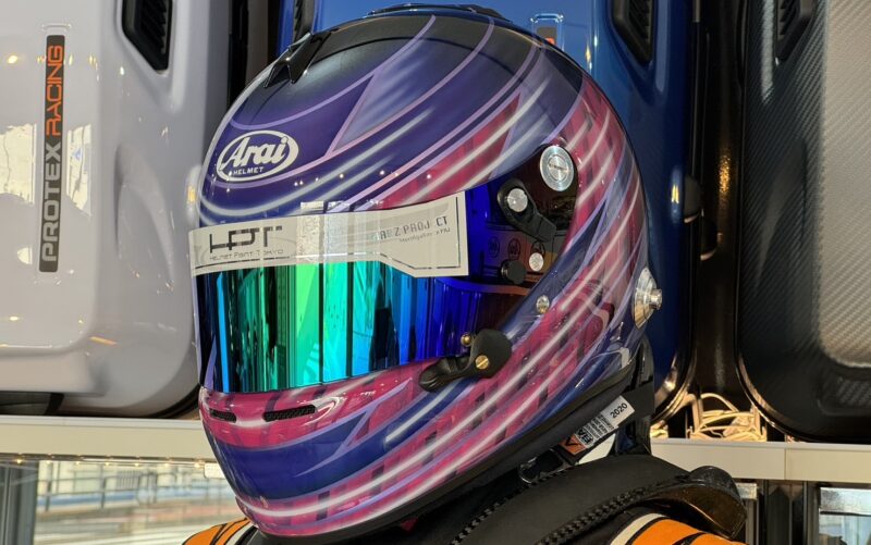 Racing helmet ARAI | Fully painted for sale! “Metallic purple x pink gradation”