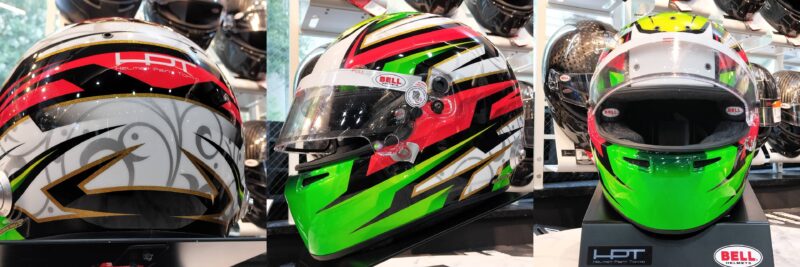 SA2025モデル BELLヘルメット 4輪用 | オリジナルペイント “ネオングリーン×キャンディゴールド×ブラック”
