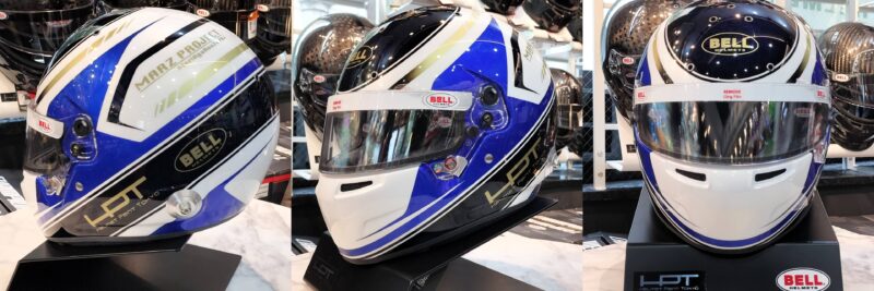 4輪 BELLペイントヘルメット SA2025取得 | “ホワイトパールゴールド×キャンディーブルー”