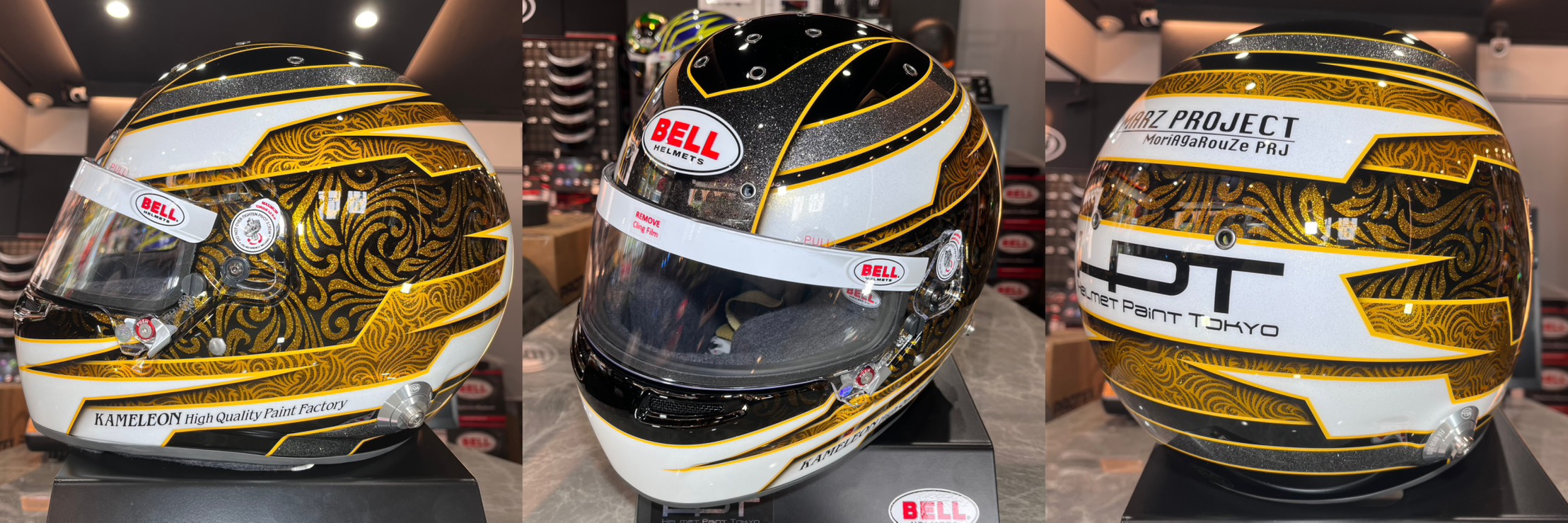 BELLヘルメット 4輪用 | オリジナルペイント “ラメゴールド” ｜ Helmet