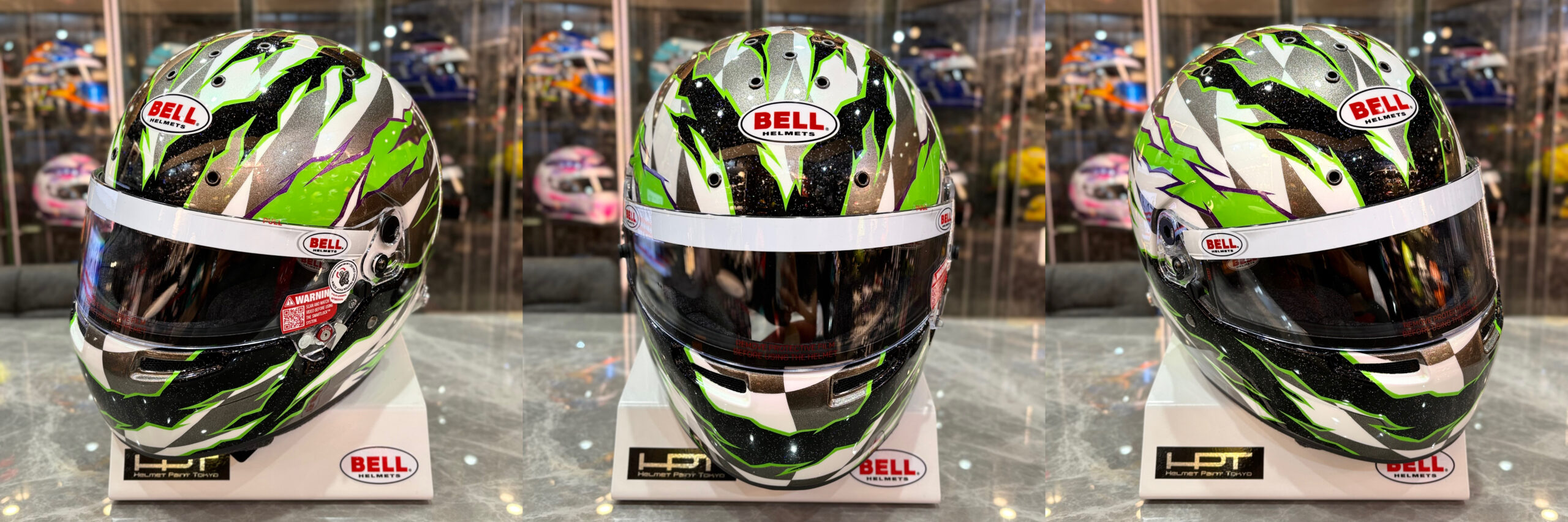 BELL HPT-445 | Custom Painted 4-Wheel Racing Helmet
